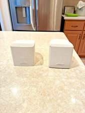 Set of 2 Bose Single White Cube Acoustimass Speaker, Surround Sound