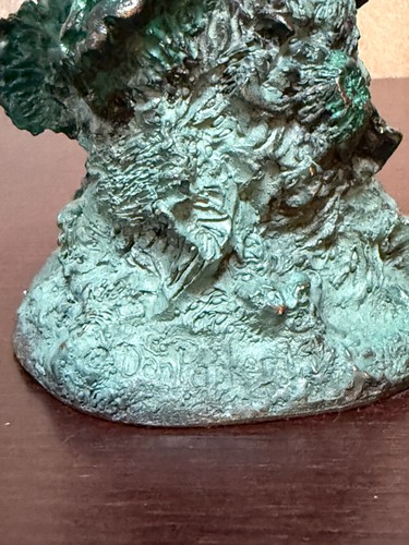 Scultura delfino in bronzo Dan Parker - firmata - delfini che saltano sulla barriera corallina - - Foto 8 di 8