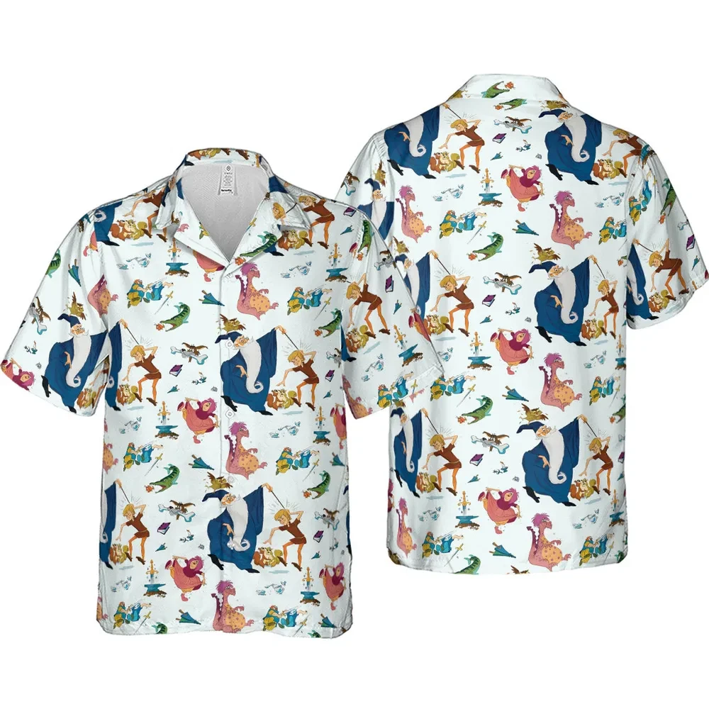 Sword in the Stone Pattern Hawaiian Shirt