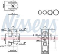 Nissens Expansionsventil Klimaanlage ** First FIT ** 999452 Aluminium FüR VW 6 5
