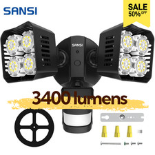 SANSI 3400LM LED Motion Sensor Security Light 30W Outdoor Wall Lamp Floodlights