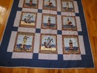 Lighthouse Handmade Quilt Pieced Anchor Sailboat 48 x 65" — photo 3