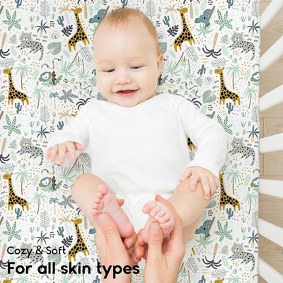 Yoofoss 2 Pack Baby Spannbettlaken Spannbetttuch Mikrofaser 50x90 cm