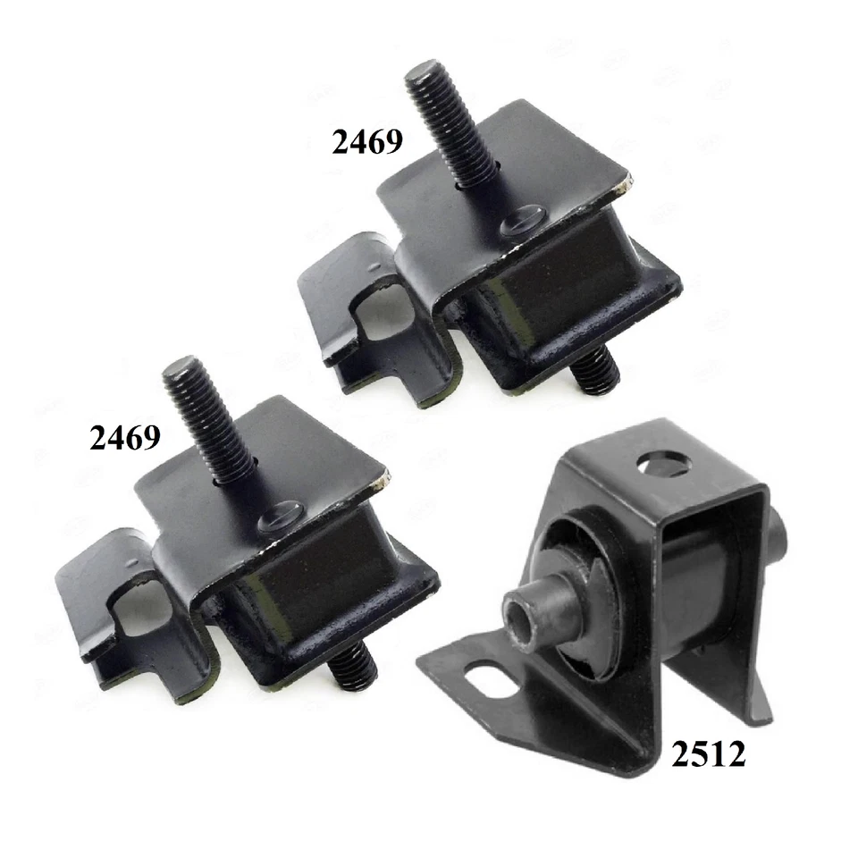 3 件装电机和变速器安装 适合道奇 CB300,D100,D100 面板,D150 - 3.7L 升,5.2L,5.9L 升 — 第 2/4 张图片