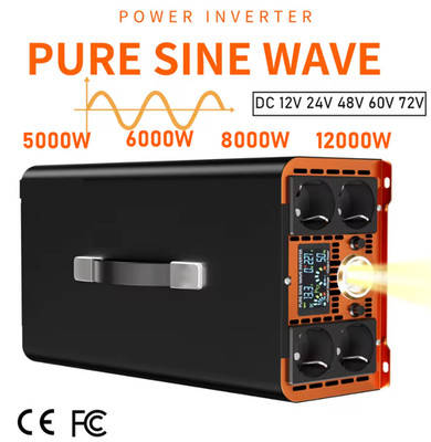 8000W 12000W Max 12V 24V 48V 230V Reiner Sinus Spannungswandler Wechselrichter