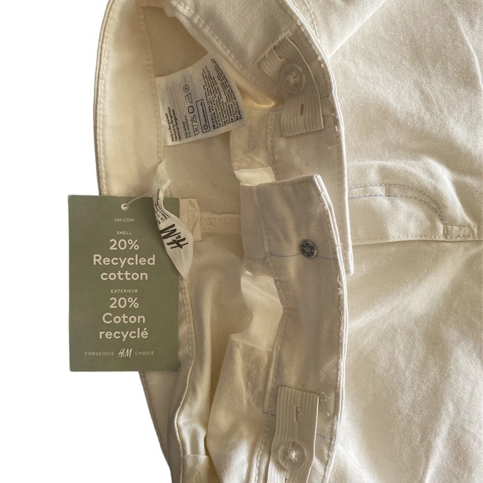 Pantalones cortos de jean blancos talla 14 H&M para niñas nuevos con etiquetas Foto 3 de 4