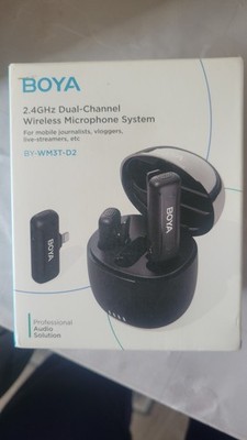 Boya BY-WM3T-D2 2.4GHz Dual-Channel Wireless Microphone System for iPhone iPad