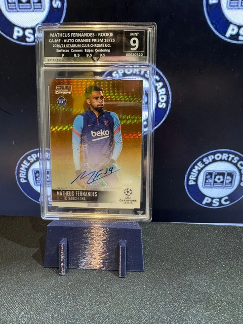 Matheus Fernandes Rookie Auto Graded Slab  £1 Start EBAY LIVE AUCTIONS