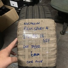 2154018 215 40 18 21540R18 MICHELIN PILOT SPORT 4 6mm DOT 39/22