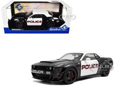 2023 DODGE CHALLENGER DEMON "POLICE" BLACK & WHITE 1/18 MODEL BY SOLIDO S1805715