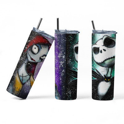 Jack Skellington Sally Becher Spooky Movie Tasse Halloween Geschenk 20oz Skinny