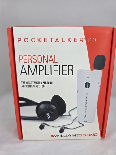 Williams Sound PockeTalker 2.0 Personal Hearing Amplifier W/ Headphones - Tested