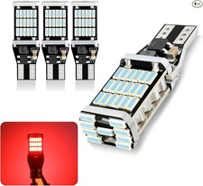 4-Piece 921 LED Reverse Light Bulbs, 6000K White, CANBUS Error-Free, Models Red