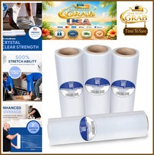 4 Pack 18" x 1200 ft Stretch Wrap Film Moving Packing 500 Stretch 3" Core