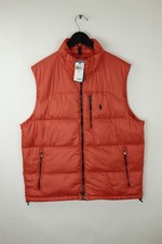 NWT POLO RALPH LAUREN Men's Sz L PERFORMANCE Orange Zip Puffer Vest Duck Down