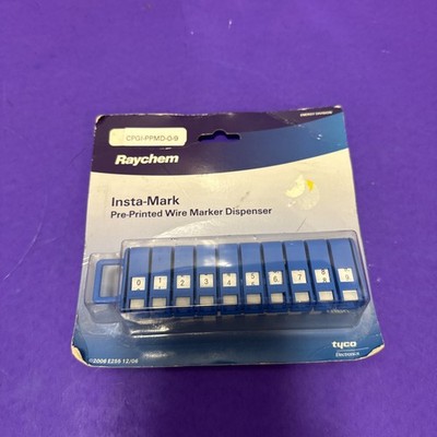 Raychem Wire Marker Dispenser Pre Printed Wire Marker Dispenser 0-9 Rolls discon