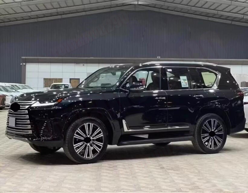 For 2022-2025 Lexus LX600 Black + Chrome Body Door Side Molding