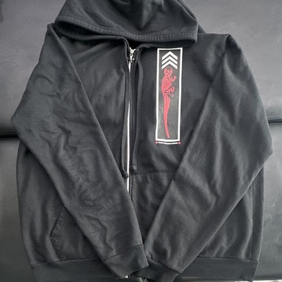 Chrome Hearts Foti Graphic Black Full Zip Hoodie Men's XL 027-006292