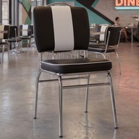 Esszimmerstuhl American Diner Stuhl 50Er Jahre Retro Stuhl Essstuhl Schwarz