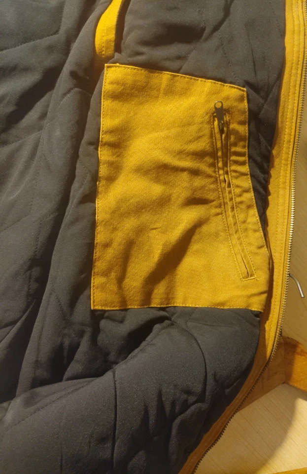 全新 Carhartt Duck 帆布绝缘灯芯绒领背心 宽鬆棕色 男式 XL 码 — 第 4/4 张图片