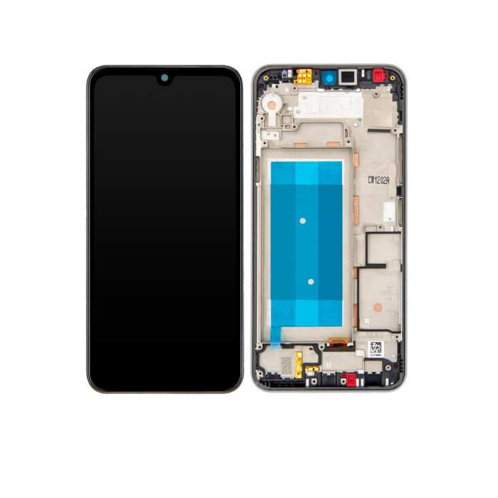 Original Ecran avec chassis Argenté LG Q60 (version carte unique) reconditionné
