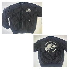 Molo x Jurassic World Boys Bomber Black Jacket Full Zip Size 140 (US 10)