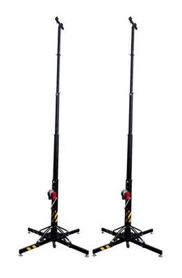 (2) Two 21Ft Ultra-Heavy Duty Tower Lifter Crank Lighting DJ Concert Stand W/Out