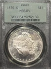 1879-S MORGAN DOLLAR PCGS MS64 PL OGH
