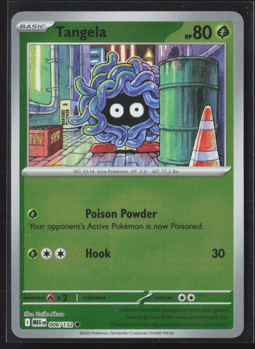 006/132 Tangela - ME01 Mega Evolution Reverse Holo NM Pokemon