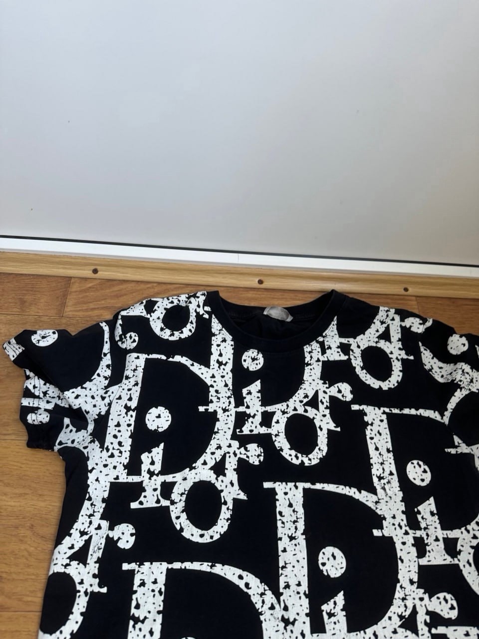 Dior Black T-Shirt Monogram Print Size M 100% Cotton Made in Italy thumbnail 2