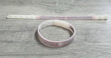  LOT OF 2 Phiten Sports RAKUWA Microtitan Ball Adjustable Bracelet - CLEAR/PINK