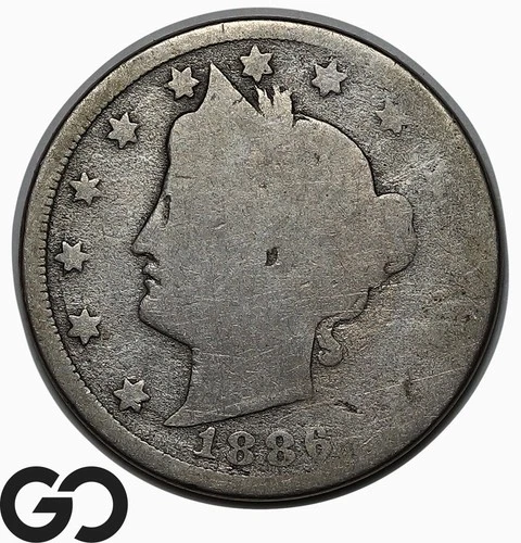 1886-P Liberty Nickel — photo from the most recent tracked eBay sale