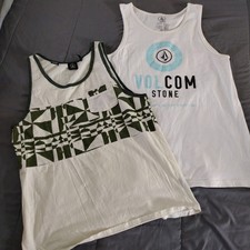 Volcom Tank Tops Mens Large Lot Of 2 Pocket L...