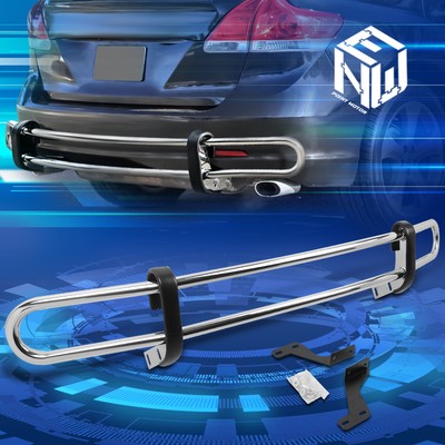 FOR 09-16 TOYOTA VENZA SUV BLACK COATED DOUBLE BAR REAR BUMPER PROTECTOR GUARD