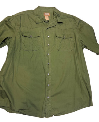 C.E. Schmidt Workwear Mens Short Sleeve Button-Up Shirt XL Gray