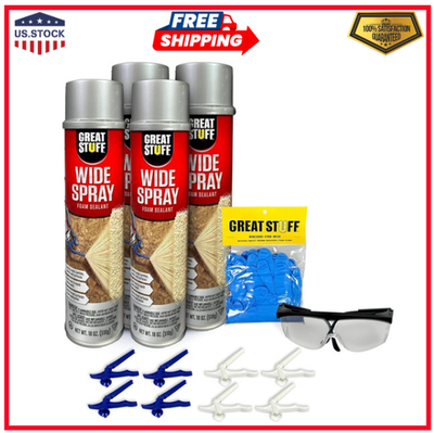 #ad Great Stuff Wide Spray Foam Insulation Kit – Closed Cell Polyurethane $114.68
