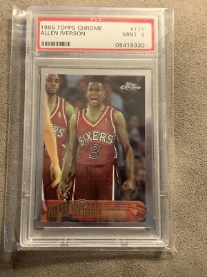1996 TOPPS CHROME #171 ALLEN IVERSON RC Rookie SIXERS HOF nba カード