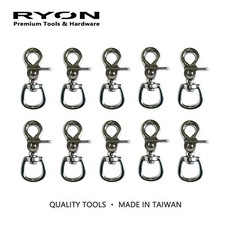 Bull Eye Clip 20mm 3/4" Swivel Scissor Snap Rein Snap Hook 70mm Long Chrome 10PC
