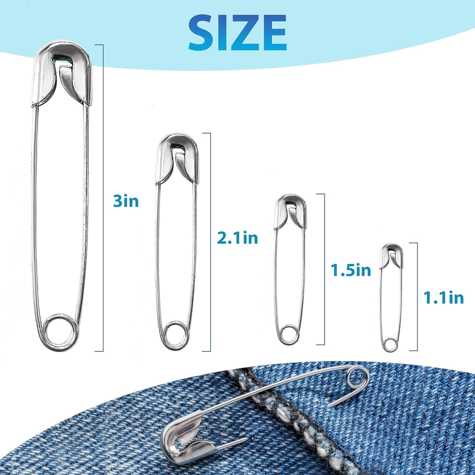 Safety Pins 3 Inch Large Safety Pins,Bulk Safety Pins,100 PCS Heavy Duty Big S eBay