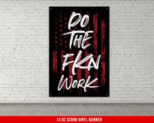 Motivational Home Gym Banner - Large Fitness Wall Art