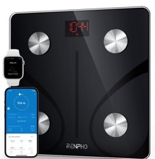 RENPHO Bluetooth Smart Scale - BMI, Body Fat, Health Analyzer 400 lbs, Black