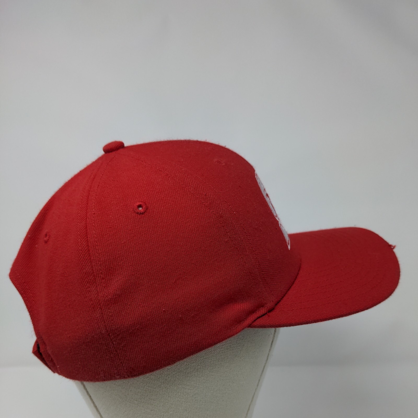 SB Strapback Hat Red Medium-Large Embroidered Let… - image 4