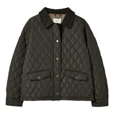 Joules Ladies Arlington Showerproof Quilted Jacket Heritage Green Size 8 To 18