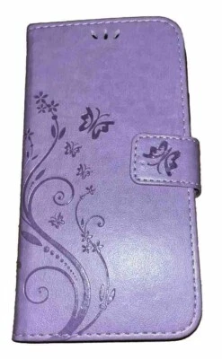 Embossing Patterned Flip Magnetic Stand Lot Card Pocket PU Leather Cover Case XR - Image 1 of 4