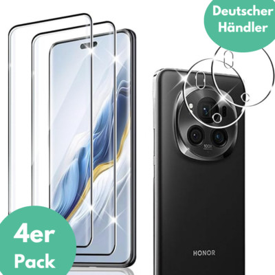 2X Schutzglas für Honor Magic 6 Pro Display Kamera Panzerfolie Hartglas Full 3D 