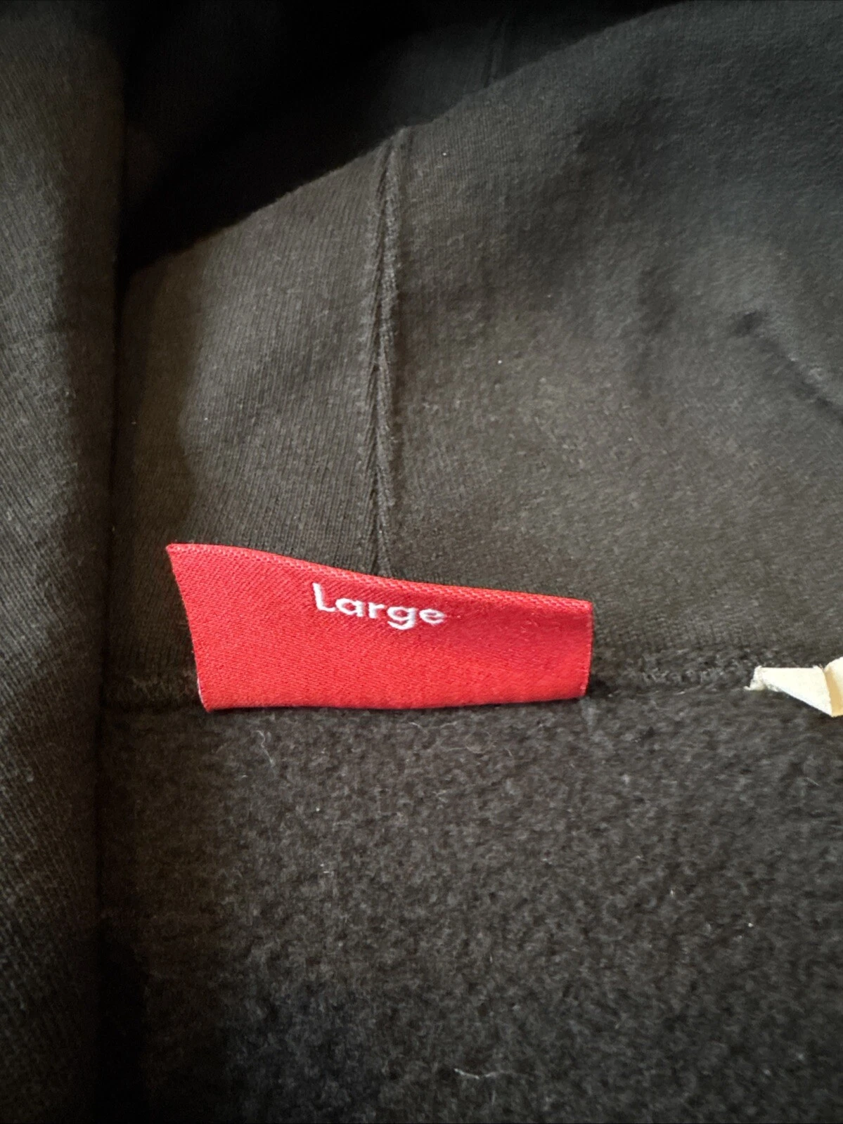 Felpa con cappuccio Supreme Laser Cut S Logo Nera Unisex Taglia Large. SS21