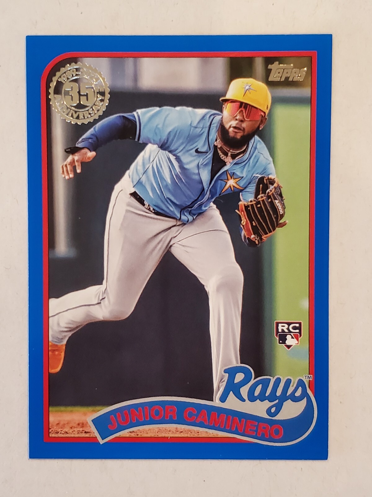 JUNIOR CAMINERO 2024 Topps Update 1989 TOPPS BLUE PARALLEL #89US-16 Rays RC