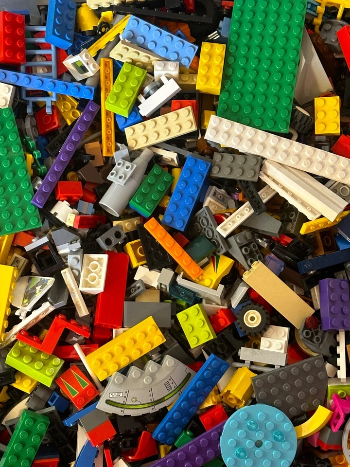 LEGO 4 lbs Pounds Random Building Parts Pieces Plates Bricks Washed Bulk Lot - Image 3 of 4