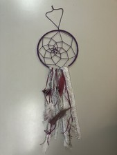 Dream Catcher, Large Dreamcatcher, Handmade Feather Mobile Wall Decor Purple