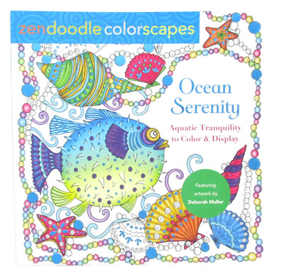 Zendoodle Coloring Book Ocean Serenity 46 designs adult teen colorscapes
